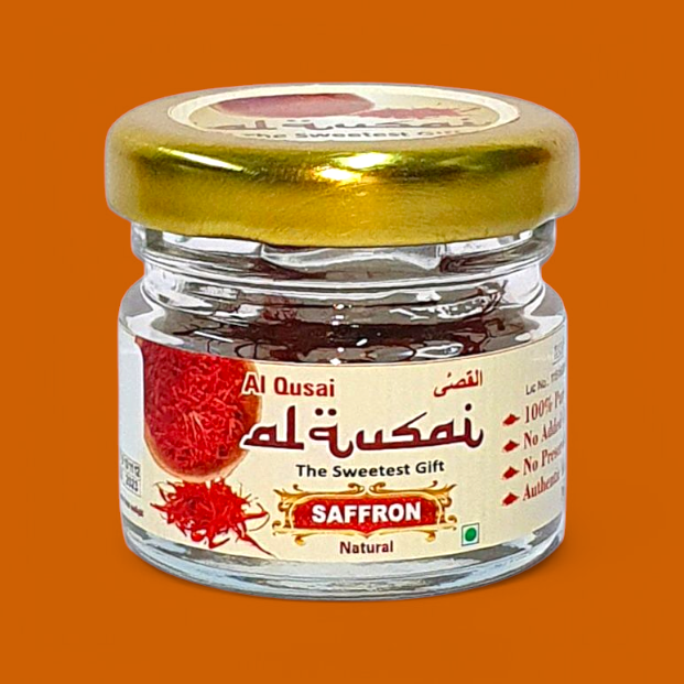 KASHMIRI MONGRA SAFFRON 1GM GLASS BOTTLE