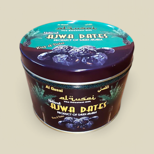 AJWA DATES 500GM ROYAL TIN PACK